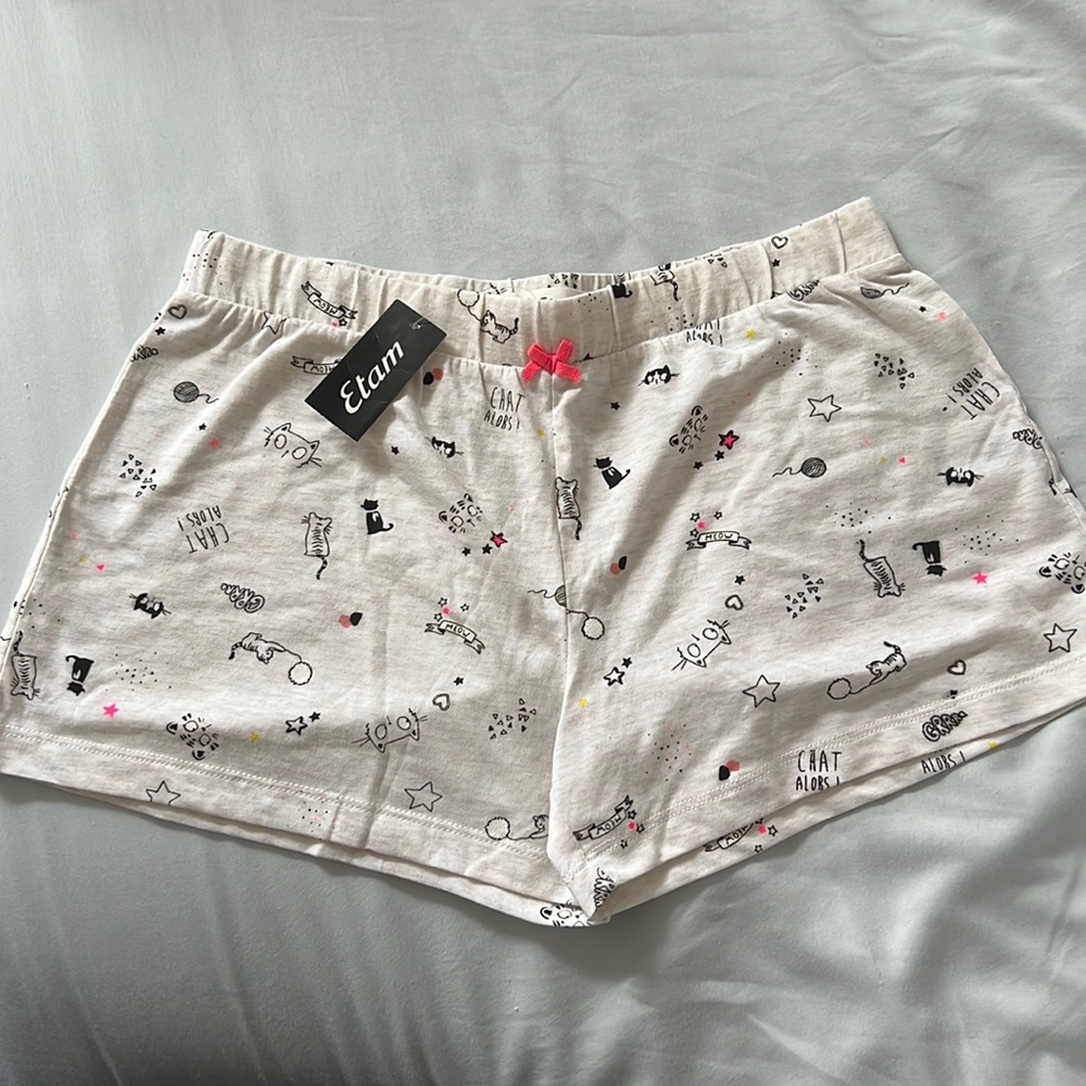🌸3/20$🌸NWT Etam pajama shorts , cute kittens print, size S